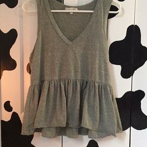 Urban outfitters grey peplum tank top